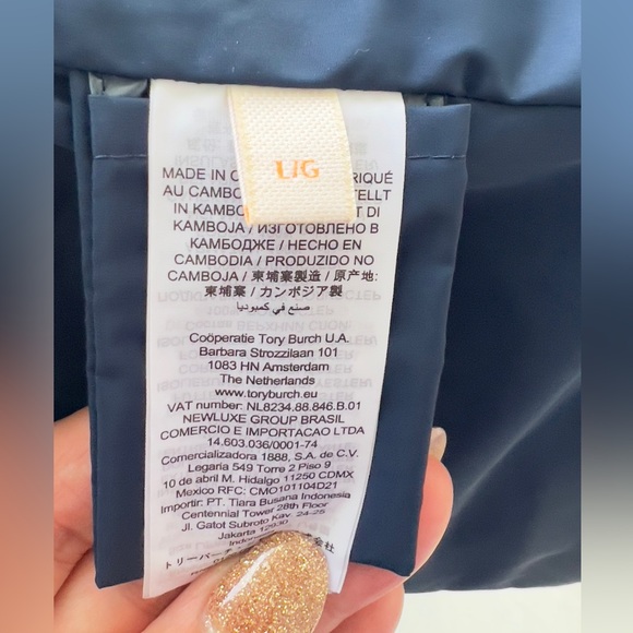 Tory Burch Navy Quilted Jacket Large NWT 74781 - Picture 12 of 12